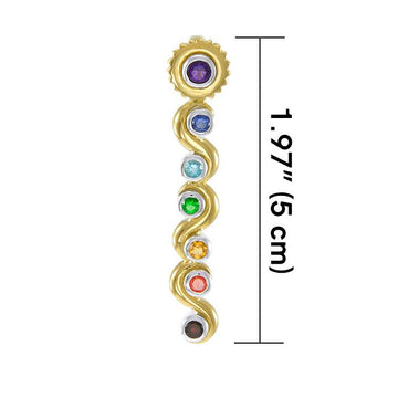 Silver and Gold Chakra Pendant MPD860 - Jewelry